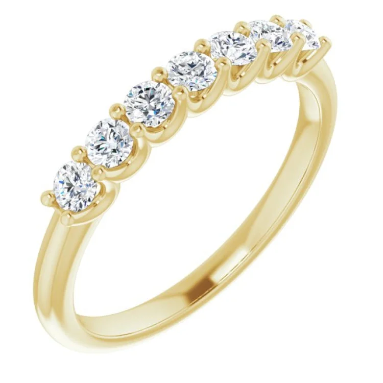 ladies ring beach limited edition-14K Yellow 3/8 CTW Natural Diamond Anniversary Band