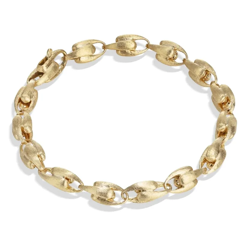 Ladies bracelets ethical diamond designs-Marco Bicego Lucia Collection 18K Yellow Gold Small Link Bracelet