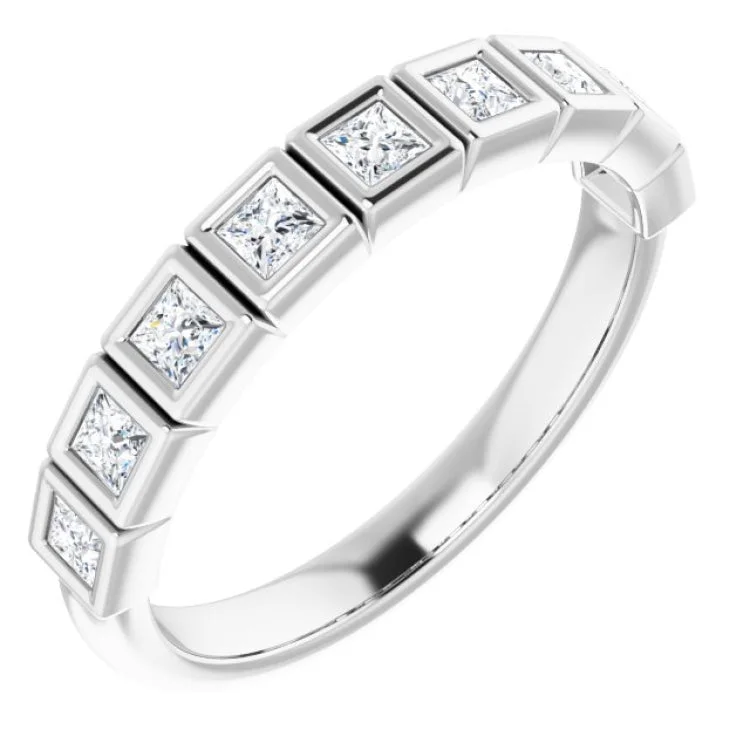 ladies ring chic marquise cut-Platinum 1/2 CTW Natural Diamond Anniversary Band