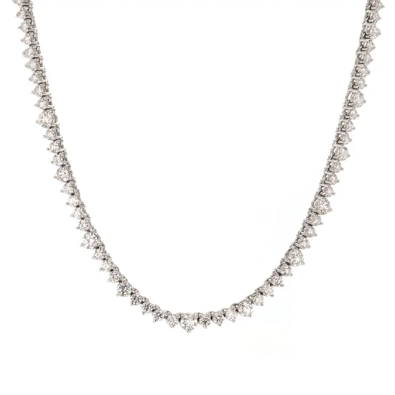 Ladies necklaces radiant cut necklaces-3.44 ctw Diamond Necklace