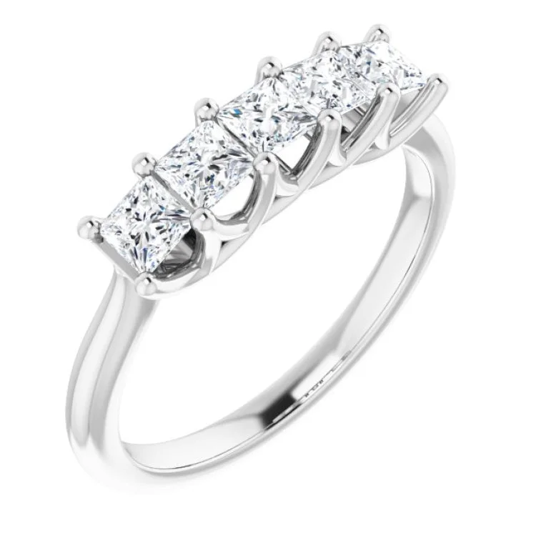 ladies ring bezel silver-Platinum 3/4 CTW Natural Diamond Anniversary Band