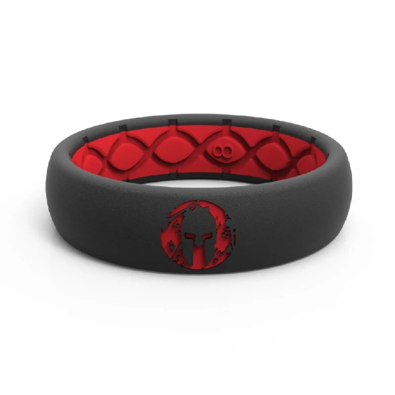 ladies ring heavy channel-Groove Life Spartan Race Sprint Red Silicone THIN