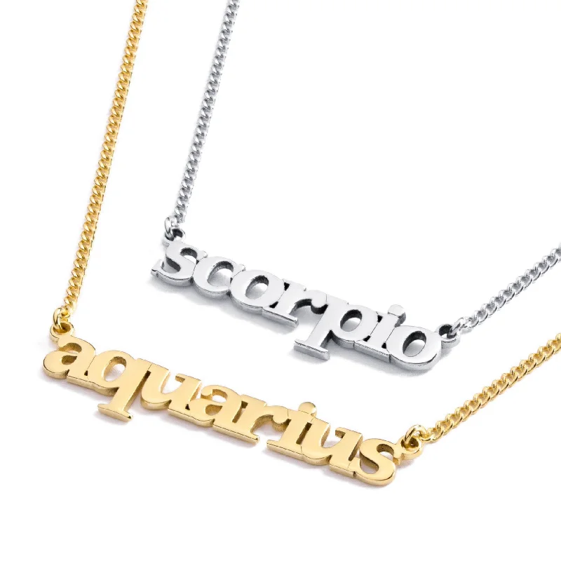 Ladies necklaces girlfriend surprise picks-Zodiac Necklace