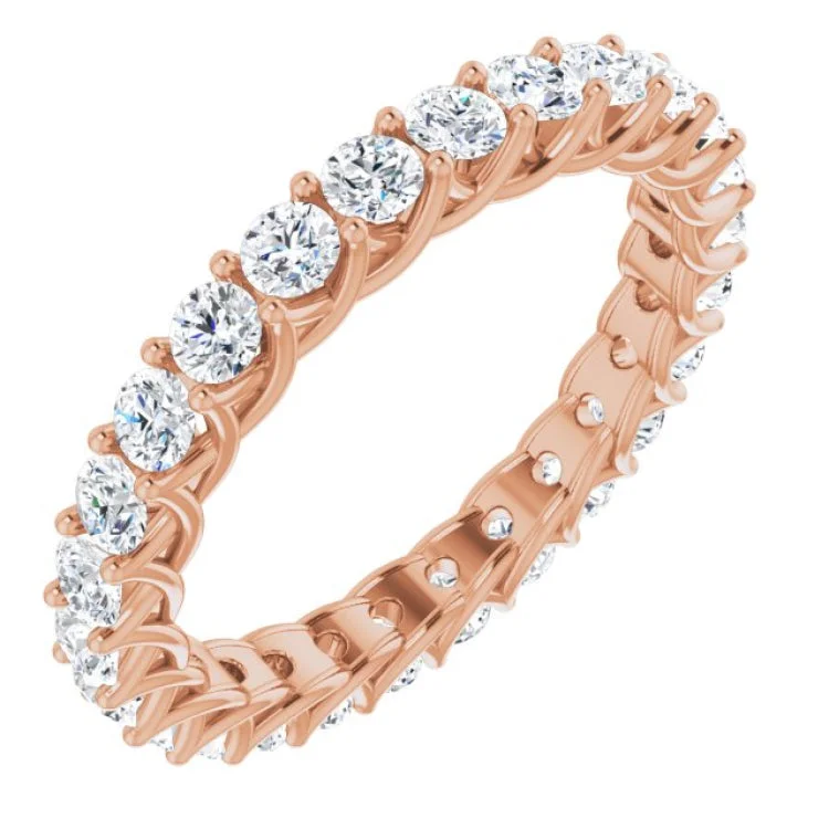 ladies ring affordable multi-stone-14K Rose 1 1/2 CTW Diamond Eternity Band