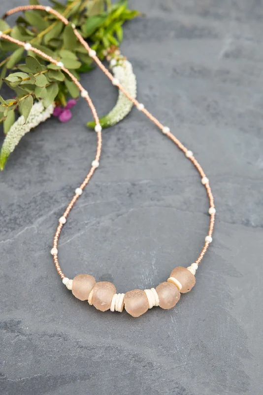 Ladies necklaces European-inspired flair-Jasmine Blush Necklace