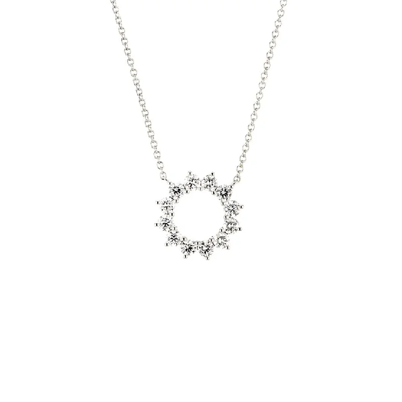 Ladies necklaces timeless wedding styles-18" 1.00 ctw Diamond Stationary Pendant Necklace | M10278141