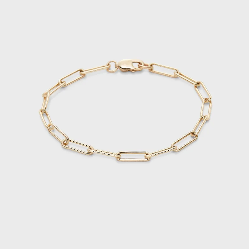 Ladies bracelets elegant gold designs-Paperclip Chain Bracelet