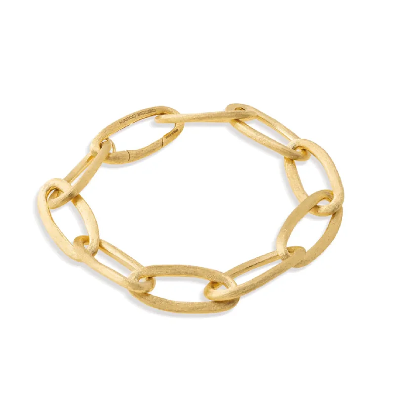 Ladies bracelets celestial theme bracelets-Marco Bicego Jaipur Link Collection 18K Yellow Gold Oval Link Bracelet