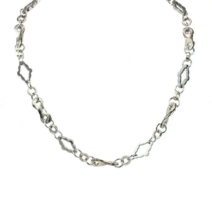 Ladies necklaces delicate thin chains-Stainless Steel Diamond Chain Necklace