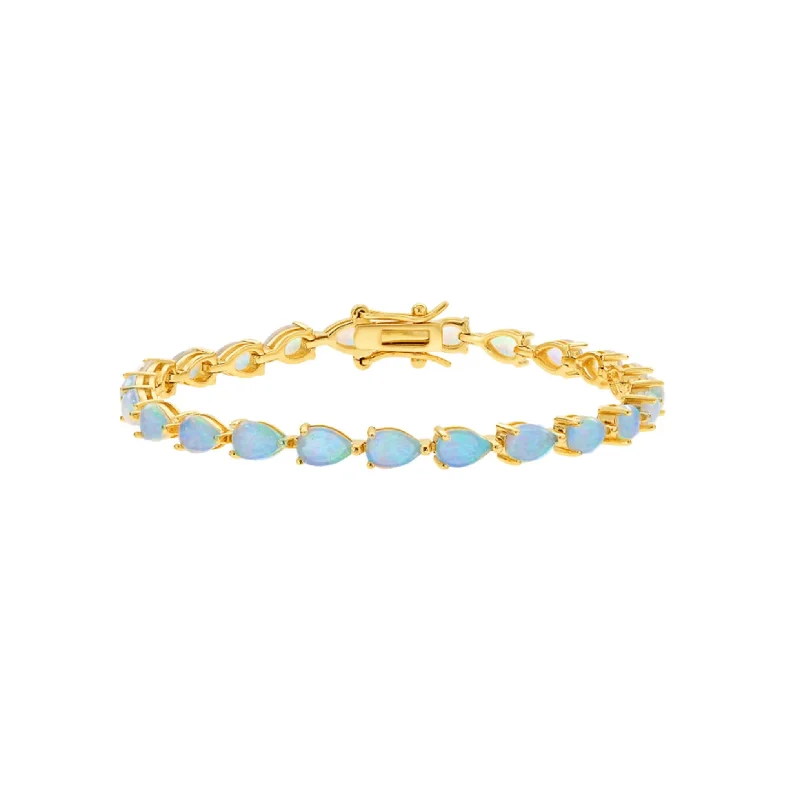 Ladies bracelets eye-catching designs-Opal Parisian Tennis Bracelet