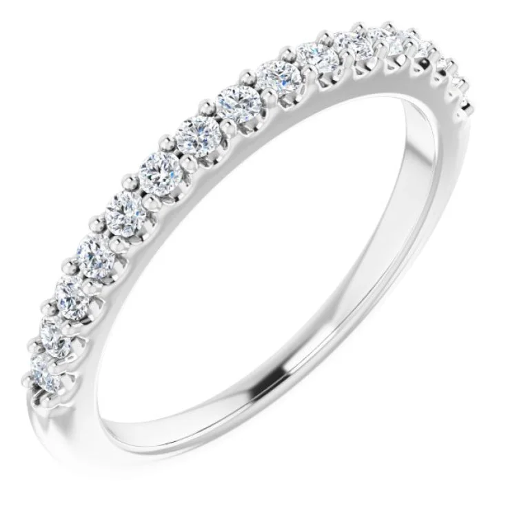 ladies ring winter holiday-14K White 1/4 CTW Diamond Anniversary Band