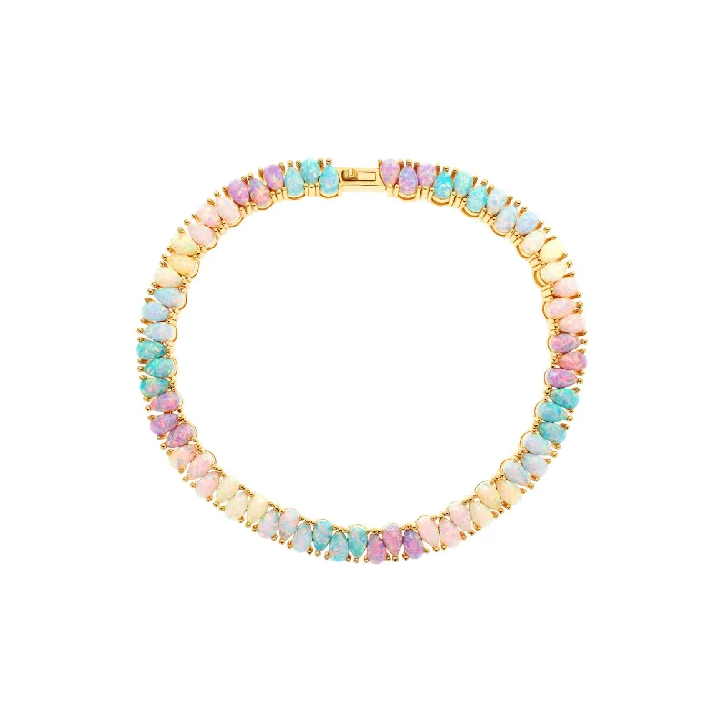 Ladies bracelets quiet luxury bracelets-Dancing Opal Dreams Tennis Bracelet