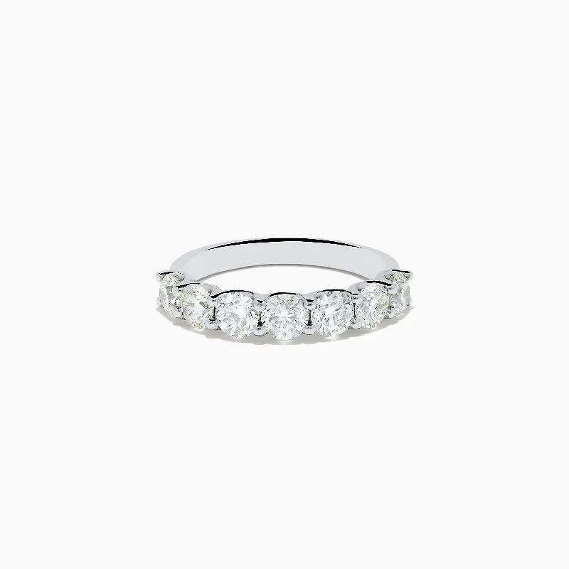 ladies ring birthstone ethical-Pave Classica 14K White Gold Round Brilliant Diamond Band 1.72 TCW