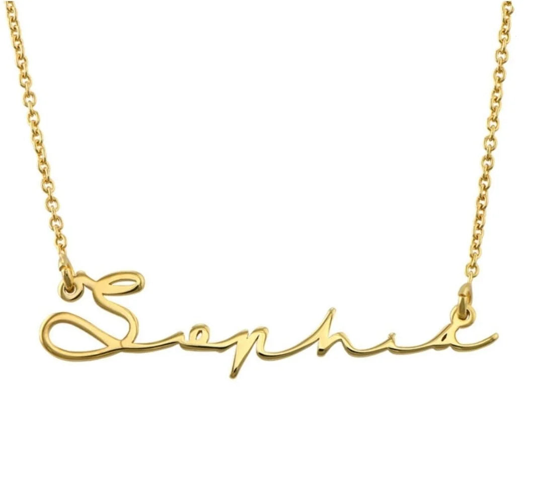 Ladies necklaces impressionist vibe necklaces-Signature Name Necklace