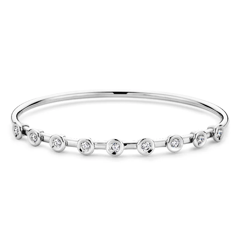 Ladies bracelets eternity band picks-Hulchi Belluni Bouli Bezel Diamond Bracelet 18K White Gold – 61342