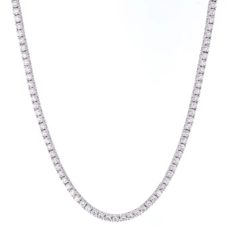 Ladies necklaces pink diamond styles-6.45 ctw Diamond Eternity Necklace