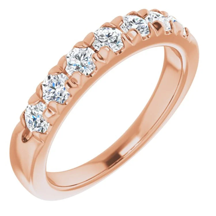 ladies ring cyber monday multi-stone-14K Rose 3/4 CTW Natural Diamond Anniversary Band