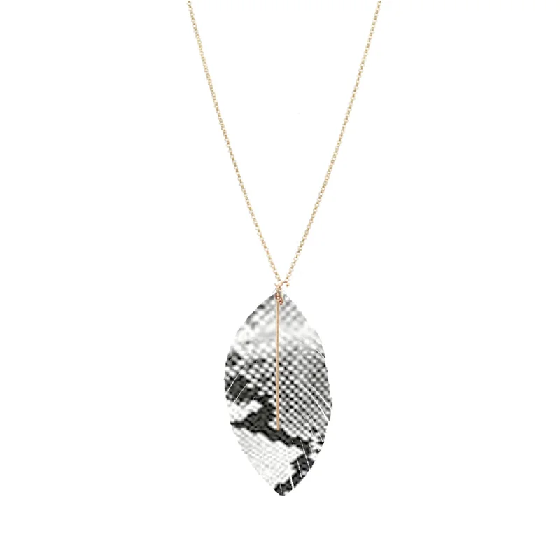 Ladies necklaces heavy statement pieces-Snakeskin Heather Necklace