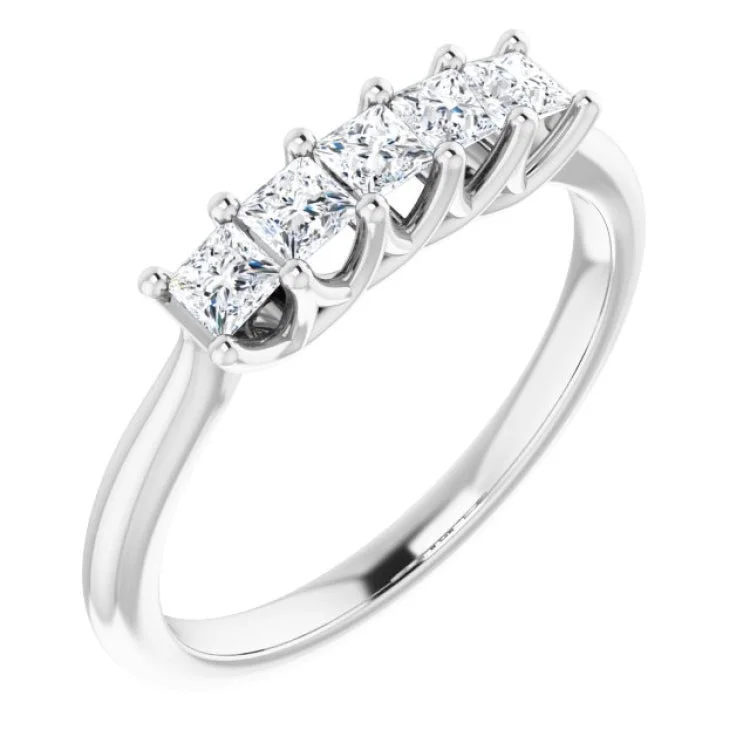 ladies ring tropical exclusive-14K White 1/2 CTW Natural Diamond Anniversary Band