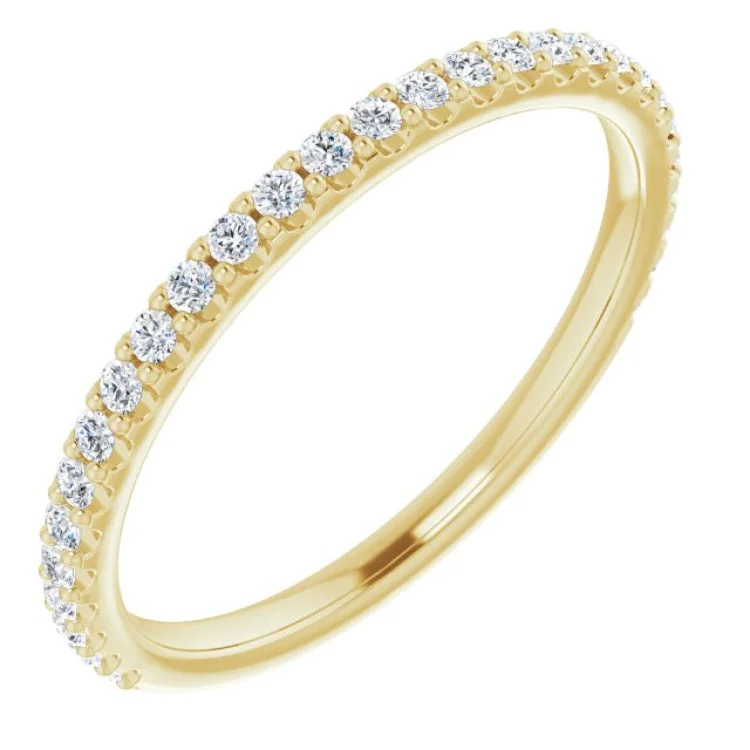 ladies ring summer holiday-14K Yellow 1/4 CTW Natural Diamond Anniversary Band