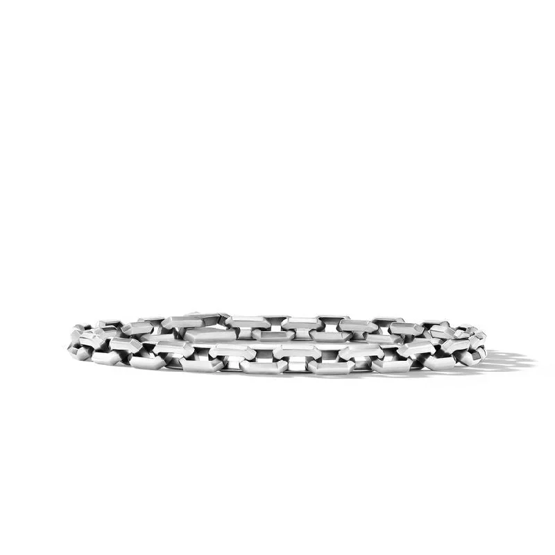 Ladies bracelets ethical diamond designs-DY Streamline Heirloom Link Bracelet in Sterling Silver, 5.5MM