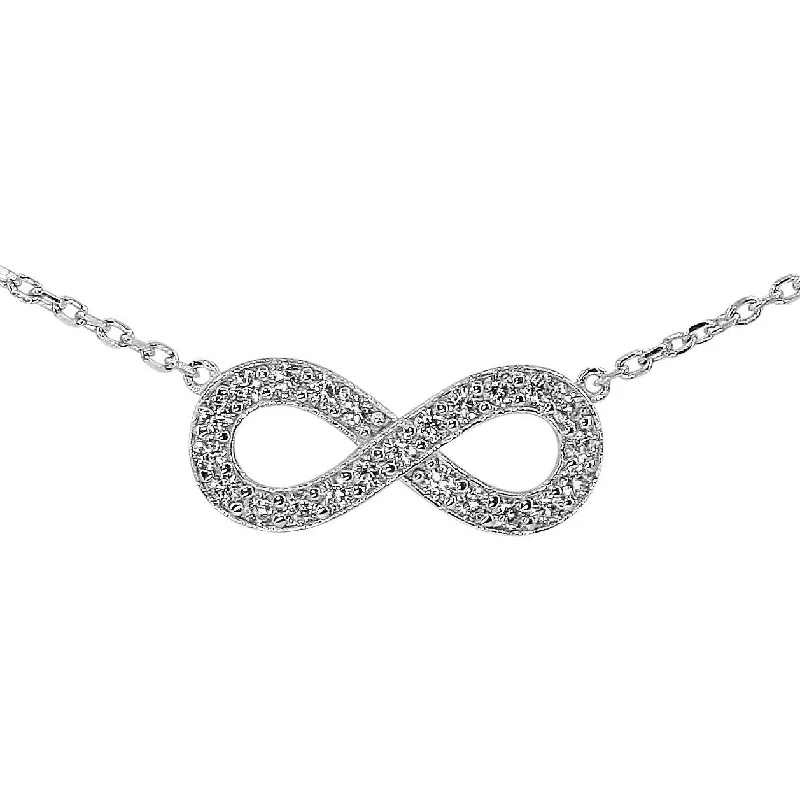 Ladies necklaces five-stone pendant styles-Infinity Necklace