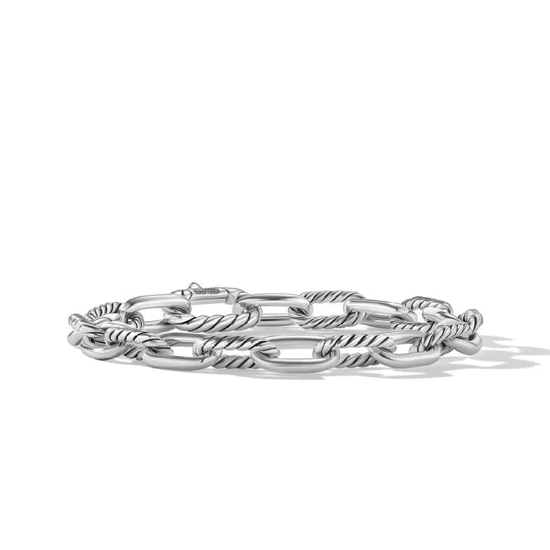 Ladies bracelets sustainable jewelry designs-DY Gents Madison Chain Bracelet in Sterling Silver, 8.5MM