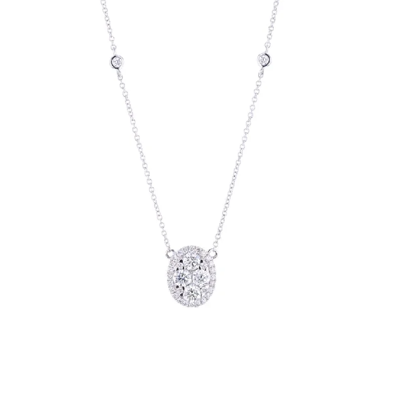 Ladies necklaces wedding accessory pieces-0.67 ctw Diamond Pendant Necklace