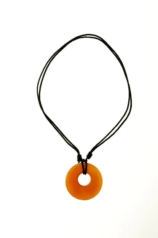 Ladies necklaces bold silver styles-Carnelian Circle Necklace