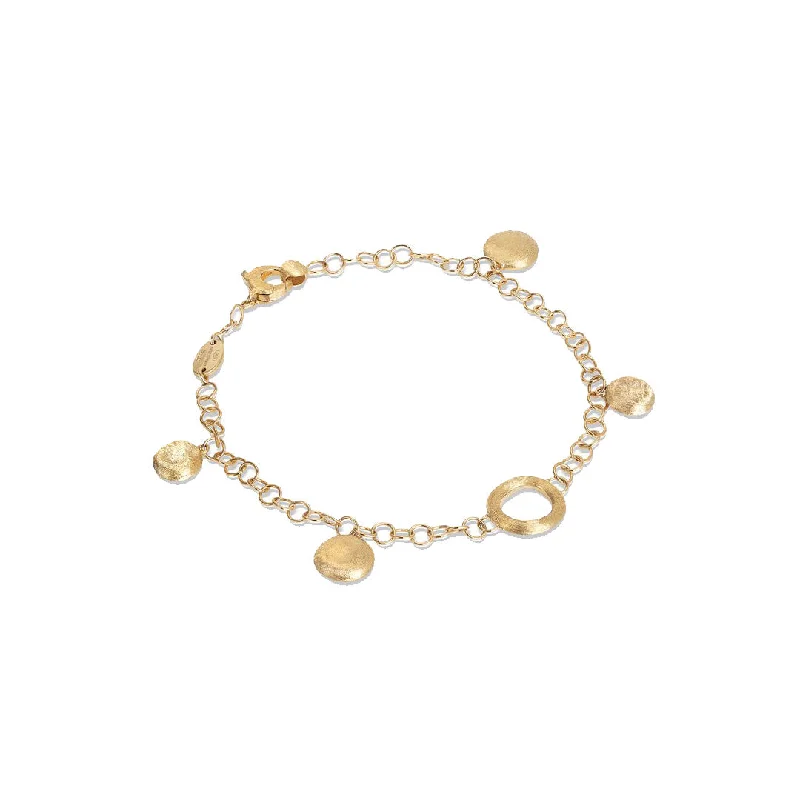 Ladies bracelets handmade craft pieces-Marco Bicego Jaipur Collection 18K Yellow Gold Charm Bracelet BB2612 Y