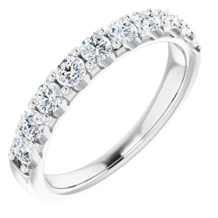 ladies ring initial eco-friendly-Platinum 3/4 CTW Natural Diamond Anniversary Band