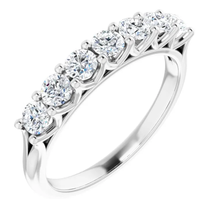 ladies ring winter valentine’s-Platinum 5/8 CTW Natural Diamond Anniversary Band