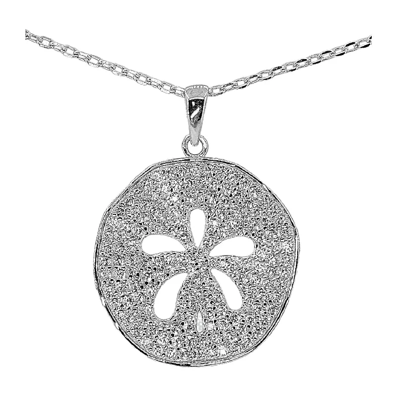 Ladies necklaces unique artisan designs-Shimmering Sand Dollar Necklace