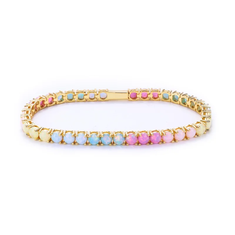 Ladies bracelets special occasion designs-Opal Ombre Riviera Bracelet