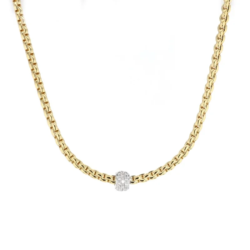 Ladies necklaces prong set styles-0.19 ctw Diamond Rope Necklace