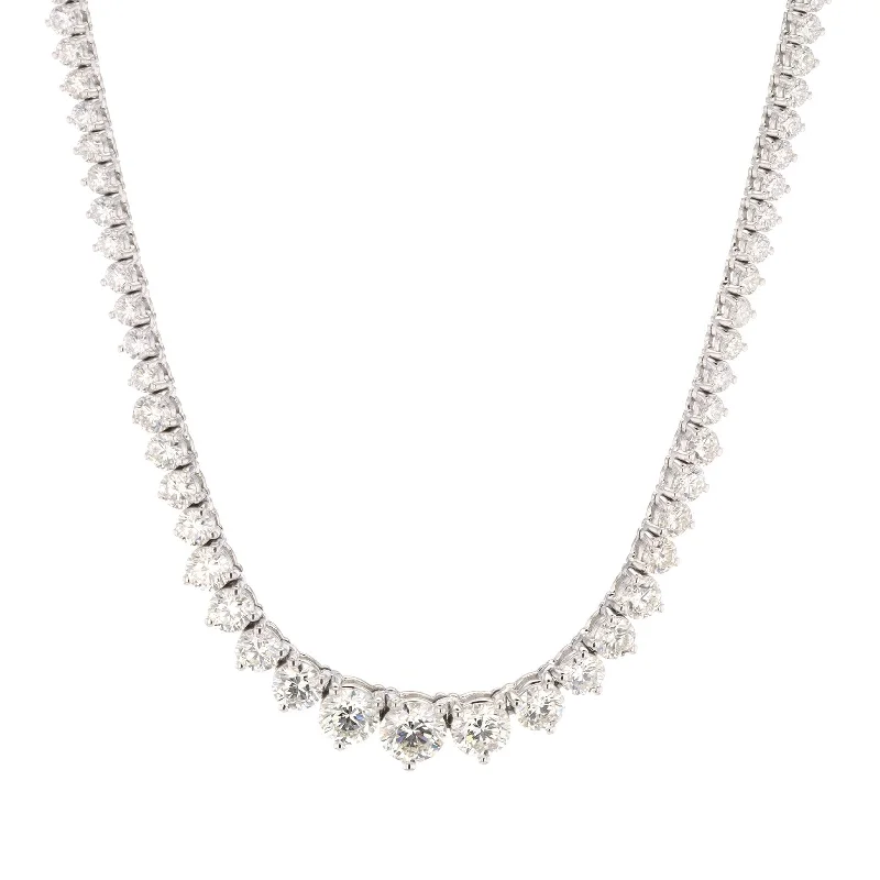 Ladies necklaces Middle Eastern necklaces-13.55 ctw Diamond Eternity Necklace