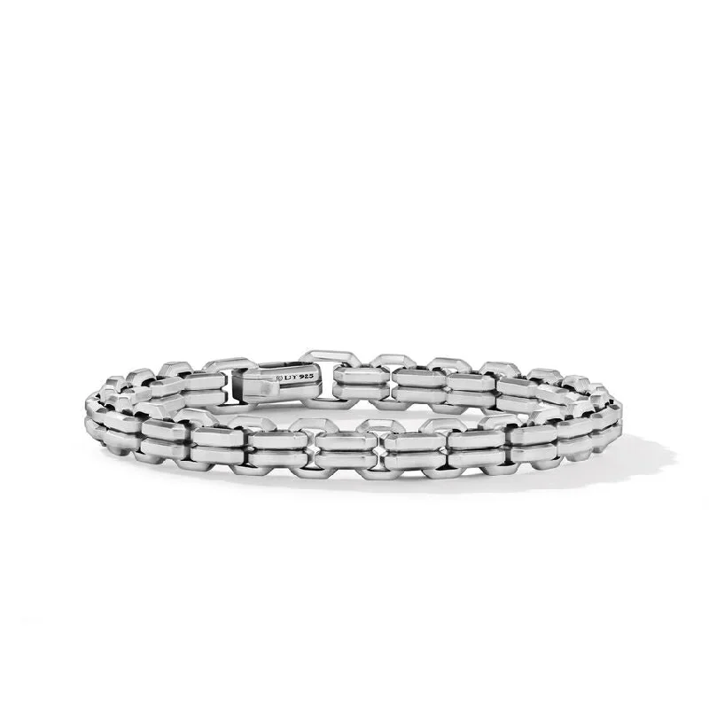 Ladies bracelets stainless steel options-DY Gents Streamline Double Heirloom Link Bracelet in Sterling Silver, 8mm