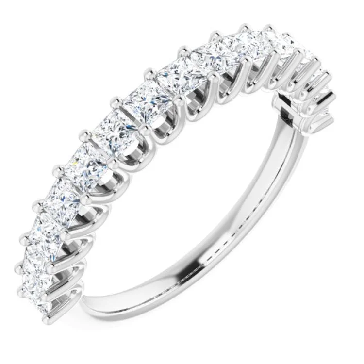 ladies ring luxury multi-stone-14K White 5/8 CTW Lab-Grown Diamond Anniversary Band